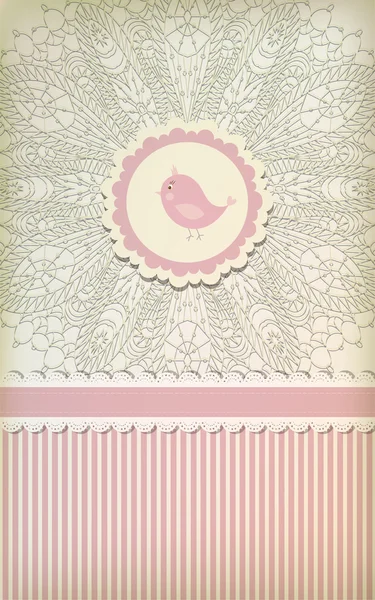 güzel bebek vintage tebrik kartı