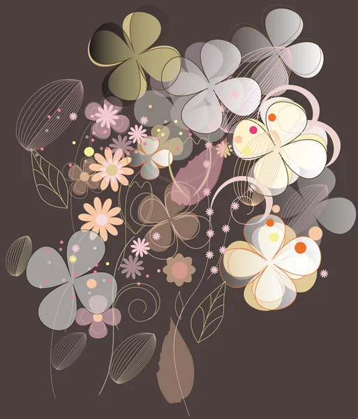 美しいかわいい花 — ストックベクタ
