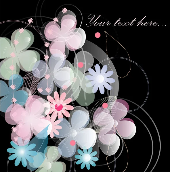 Abstract flower op retro achtergrond — Stockvector