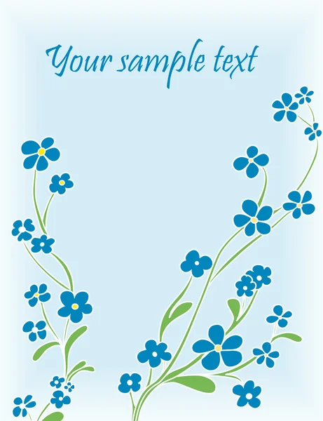Fond de fleur sans couture avec place pour le texte — Image vectorielle