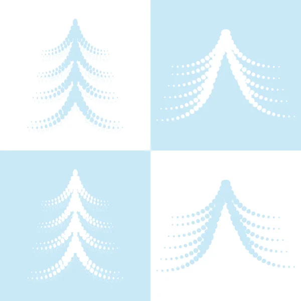 Seamless of four christmas trees — Stock Vector