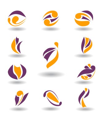 dokuz farklı soyut işaretler kümesini