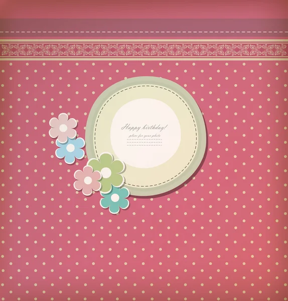 Hermosa tarjeta de felicitación vintage — Vector de stock