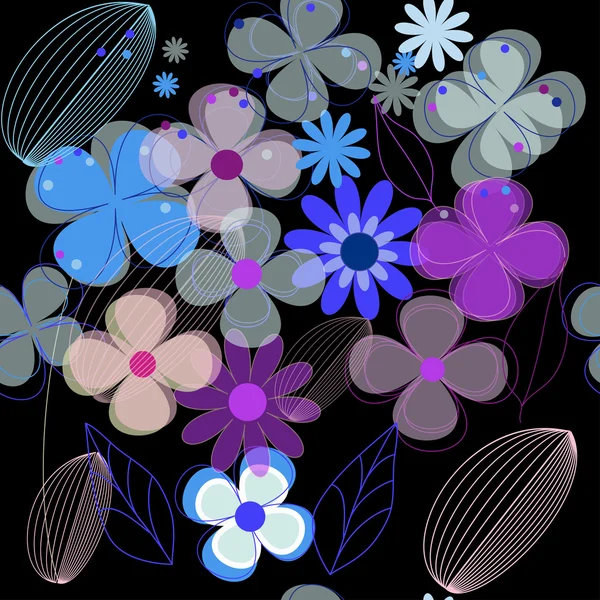 Vector flower seamless background — Stock Vector