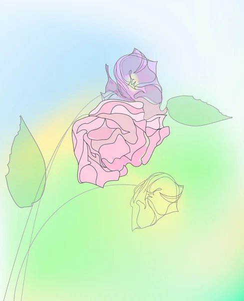 カードのためのレトロな花の背景 — ストックベクタ