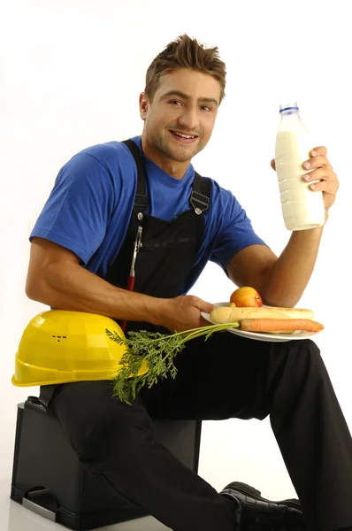 Young worker having break Stock Image