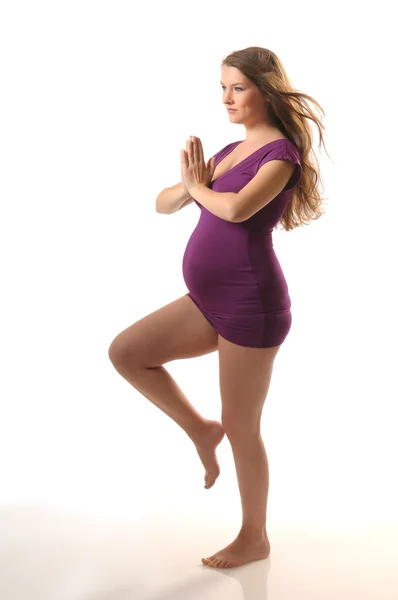 Yoga durante la gravidanza — Foto Stock