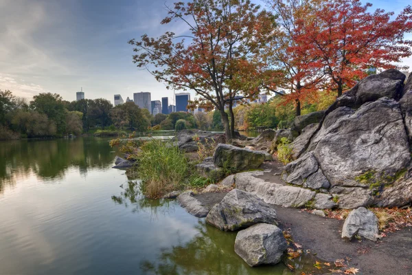Central Park the lake — Stock Photo, Image