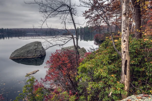 Harriman state park rockt im see — Stockfoto