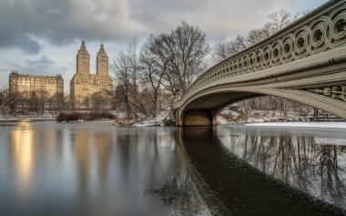 Central Park, New York City bow bridge clipart