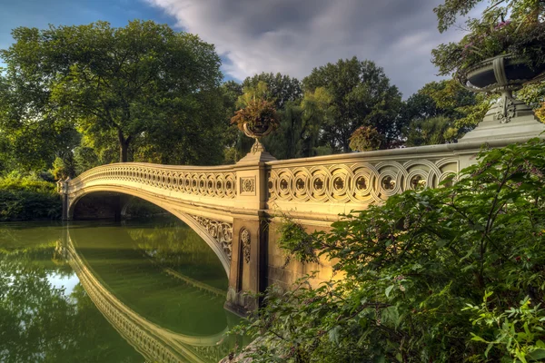 Central Park, New York City now bridge — Stockfoto