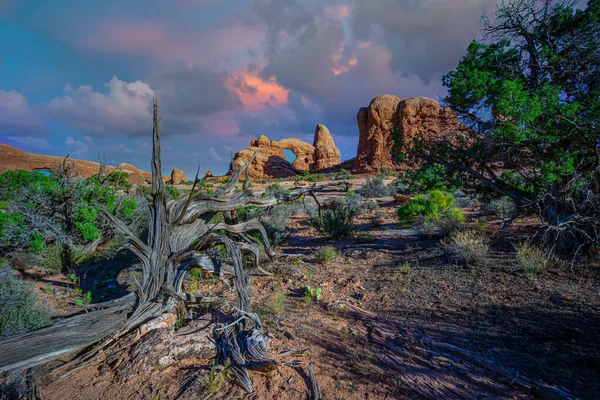 拱门国家公园 Arches National Park 是美国犹他州东部的一个国家公园 — 图库照片