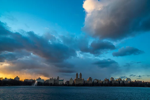 Jacqueline Kennedy Onassis Reservoir Zbiornik Wodny Central Park — Zdjęcie stockowe