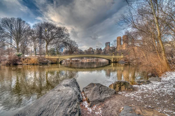 Puente Proa Central Park Ciudad Nueva York —  Fotos de Stock