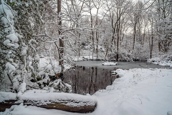 Central Park Winter Nach Schneesturm — Stockfoto