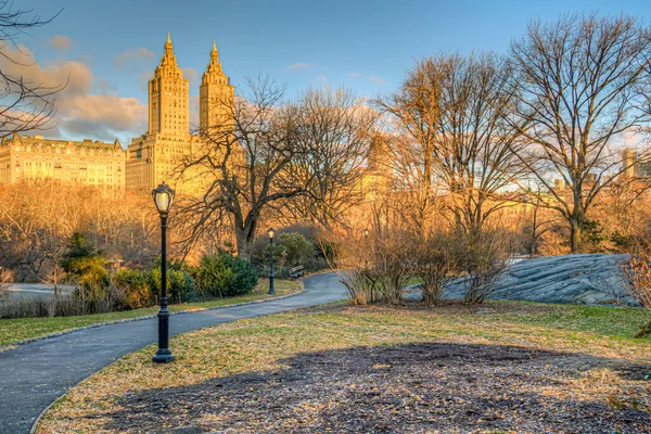 Central Park Winter View Upper East Side — Fotografia de Stock