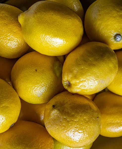 Limones Tazón Mesa Primer Plano — Foto de Stock