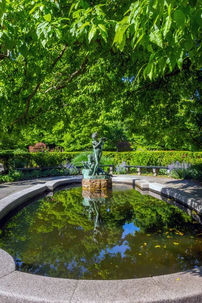 Conservatory Garden Formell Trädgård Nordöstra Hörnet Central Park New York — Stockfoto