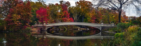 Bow Bridge Central Park New York City Late Autumn Early — Stock Photo, Image