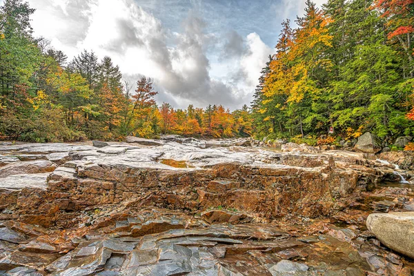 Autumn Swift River New Hampshire Gorge Autumn — 图库照片