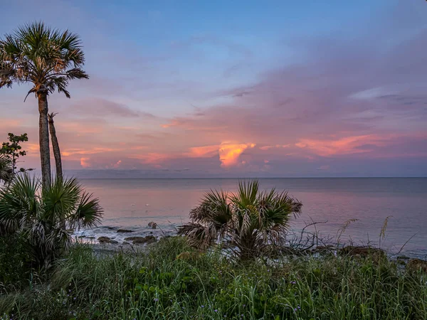 Tôt Matin Ciel Dramatique Large Côte Golfe Floride — Photo