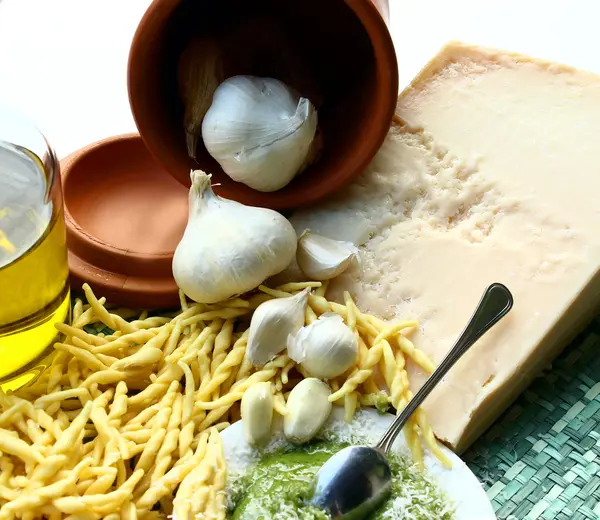 Makarna pesto — Stok fotoğraf