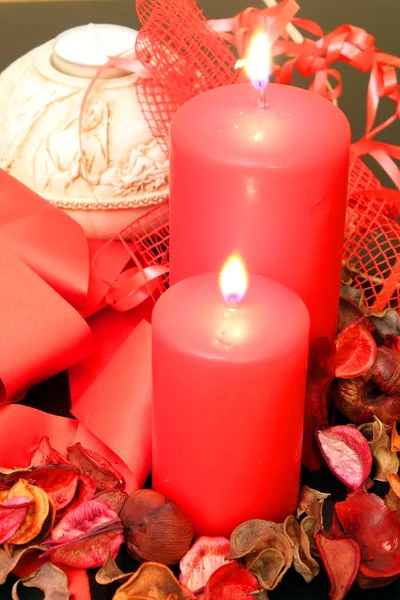 Velas rojas — Foto de Stock