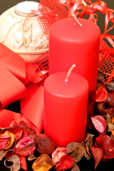 Red candles — Stock Photo, Image