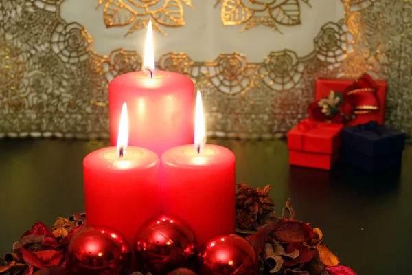 Red candles — Stock Photo, Image