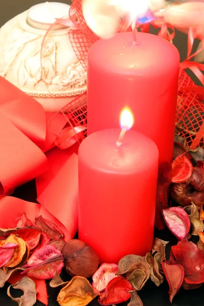 Red candles — Stock Photo, Image