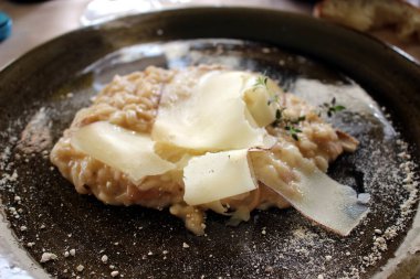perch risotto with cheese