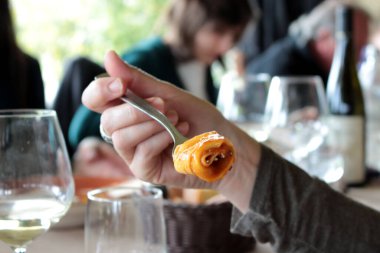close-up of a pasta dish