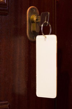Key in door lock clipart