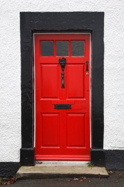 Red front door clipart