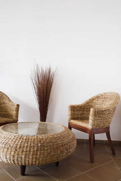 Wicker furniture — Stock Photo, Image