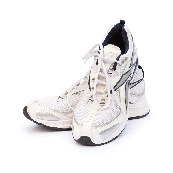 Chaussures de course pour hommes sur fond blanc — Photo