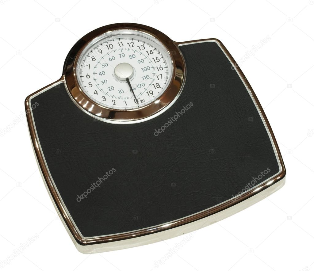 Bathroom scales isolated