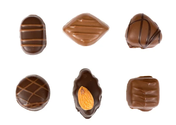 Izole çikolatalar — Stok fotoğraf