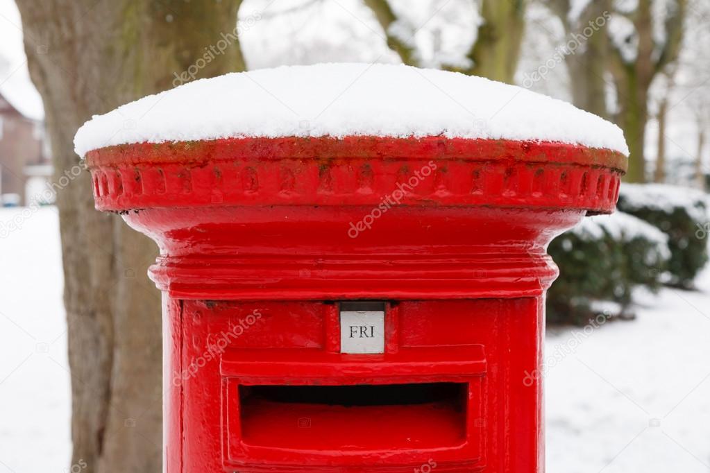 Post box with snow