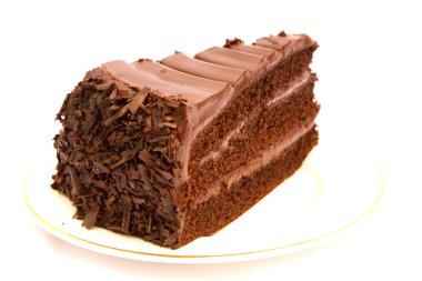 Slice of chocolate cake clipart