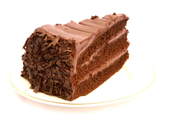 Slice of chocolate cake — Stock Photo, Image