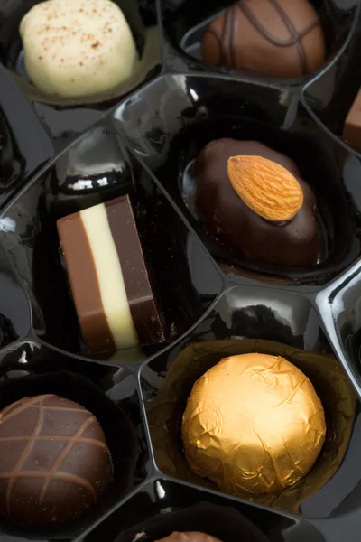 Bandeja de chocolates — Fotografia de Stock