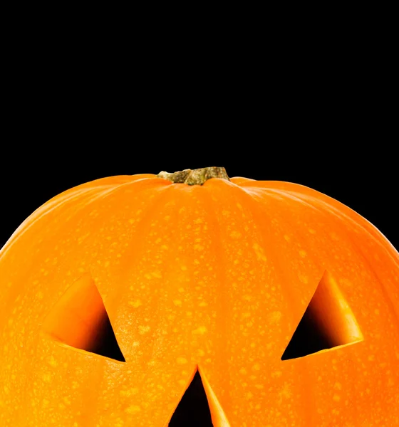 Halloween lantern on black with clipping path — Stock Photo, Image