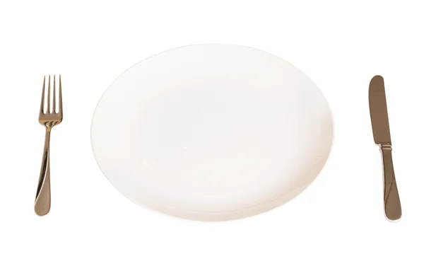 Dinner plate cutout — Stock Photo, Image