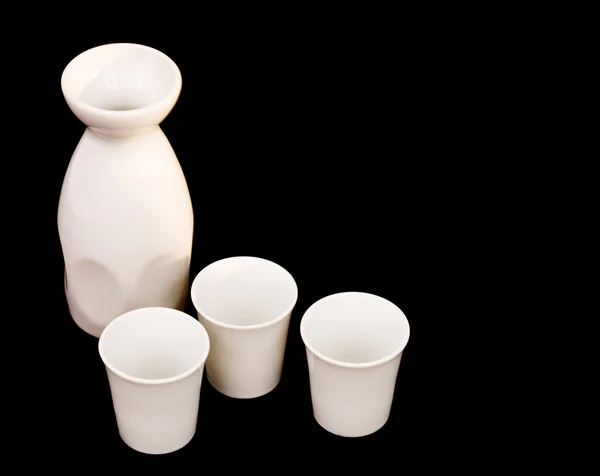 Sake jug and cups — Stock Photo, Image