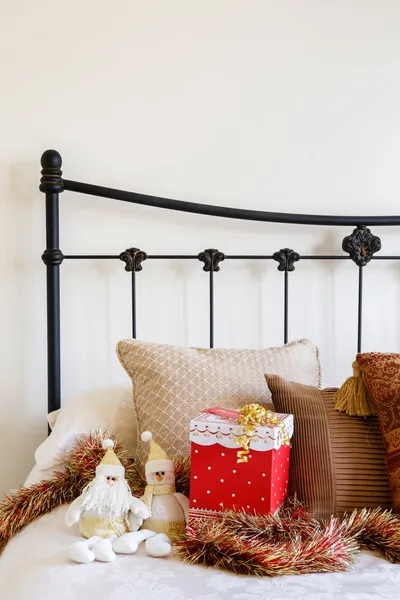 Christmas bedroom copyspace — Stock Photo, Image