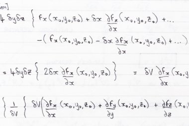 Hand written study notes for math