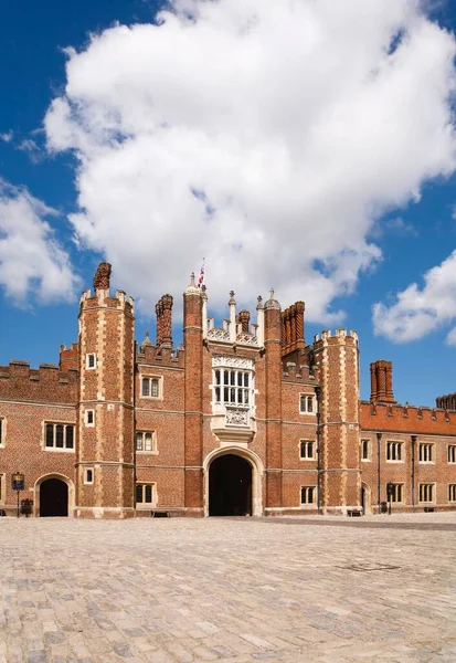 London Reino Unido Julho 2011 Palácio Hampton Court Porta Entrada — Fotografia de Stock