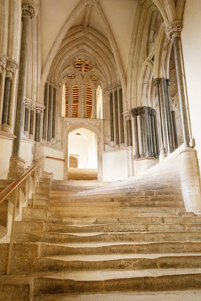 Wells Reino Unido Octubre 2011 Escalera Piedra Que Conduce Casa — Foto de Stock