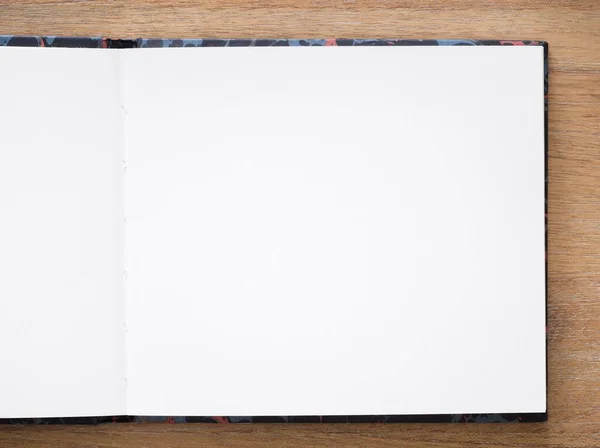 Livro Esboços Artistas Livro Esboços Caderno Página Papel Branco Simples — Fotografia de Stock